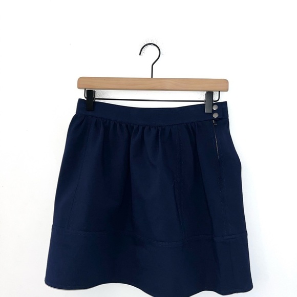 Madewell NWT Ponte Swivel Skirt Navy Blue Mini A2726 Size 4 Stretch - Picture 4 of 8